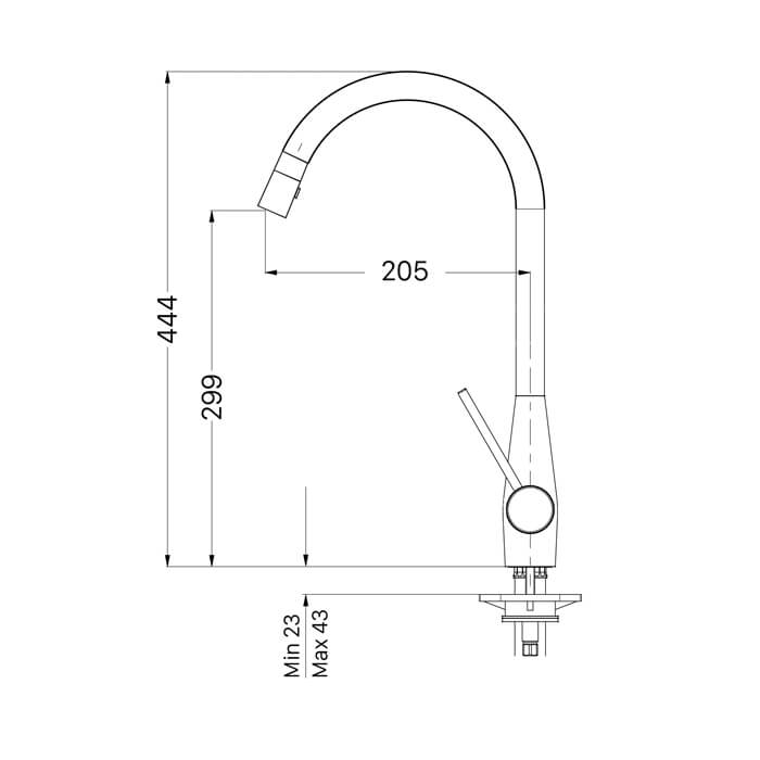 VÒI RỬA DUDOFF SWAN 600 - 9